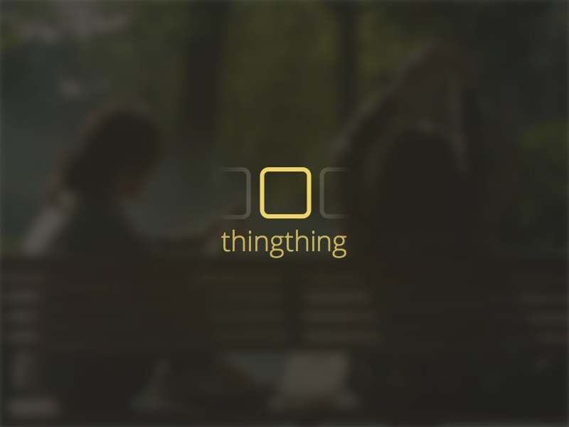 Thingthing - logo logo branding app ios landing page blurry