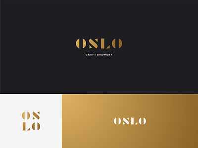 Oslo Craft Brewery branding custom type geometric logo minimal