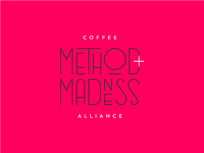 Method + Madness branding coffee custom lettering geometric hand drawn logo