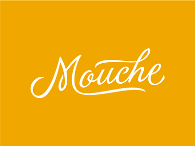 Mouche Lifestyle cooking blog custom logo script typography