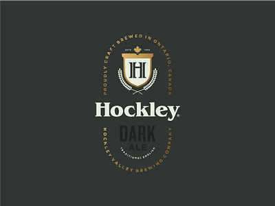 Hockley Beer rebrand beer branding flat label logo rebrand type