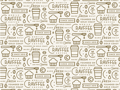 Cravffee pattern branding flat pattern