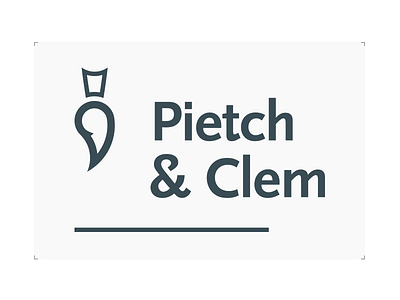 Pietch & Clem Mark agency black white brush logo mark pietch clem