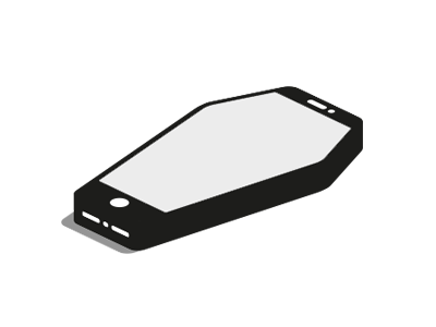 iCoffin coffin icoffin iphone isometric mockup