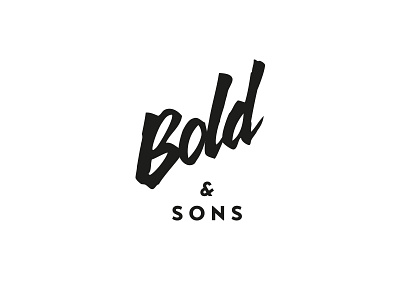 Bold & Sons Logo and sons bold sons logo typographic wordmark