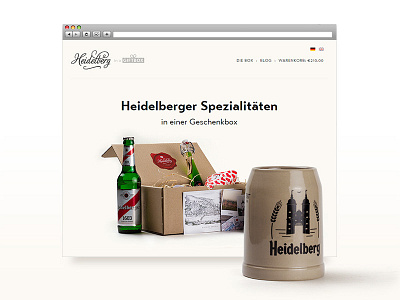 Heidelbergbox.de beer giftbox heidelberg responsive screendesign webdesign website