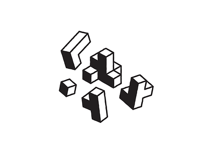3D Puzzle blocks isometric puzzle tetris