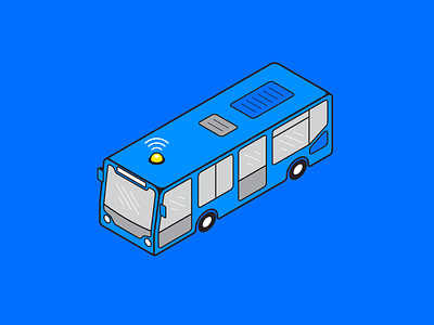 Isometric Bus Icon for moby bus icon isometric mobility transport