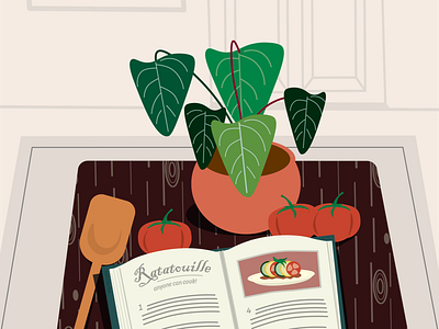 Anyone Can Cook! apartment cooking art color cooking cooking illustration design illustration illustration art illustrator plant plant art plant illustration plants