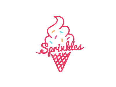 Sprinkles Logo Design 30 day logo challenge branding design graphic design ice cream ice cream cone logo logo a day thirtylogos