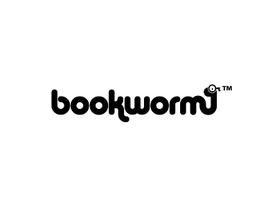Bookworm Logo Design 30 day logo challenge books bookshop bookstore branding branding design graphic design logo reading thirtylogos typography