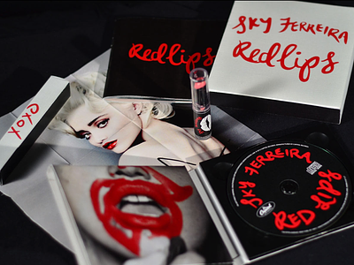 Sky Ferreira 'Red Lips' – CD Album Box Set creative graphic design music music album music artwork musician packaging design red lips sky ferreira