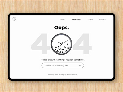 404 Page 404 404 page dailyui error page ux uxui webpage