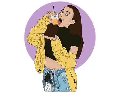 Emma Chamberlain adobe illustrator art cartoon design emma chamberlain