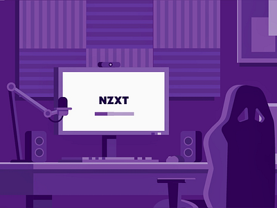 NZXT Setup gaming illustration nzxt setup simple vector stream stream setup vector vector illustration