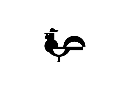 Chicken Icon adobe glyph icon illustrator logo negative space vector
