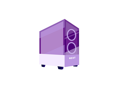 NZXT H510 Elite Sticker computer desktop discord nzxt pc purple shiny