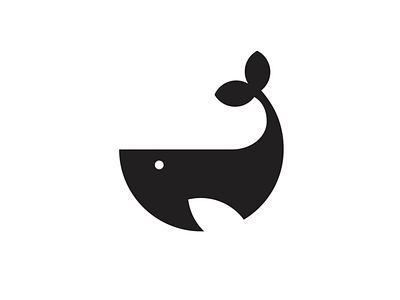 Whale Mark geometric icon illustrator logo mark negative space vector whale whale icon whale logo