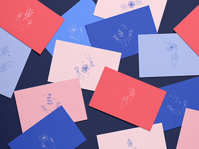 🌿 branding business cards color illustration