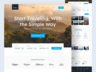 TRVEL - Travel Website Design design travel ui uidesign uiux ux uxdesign web design