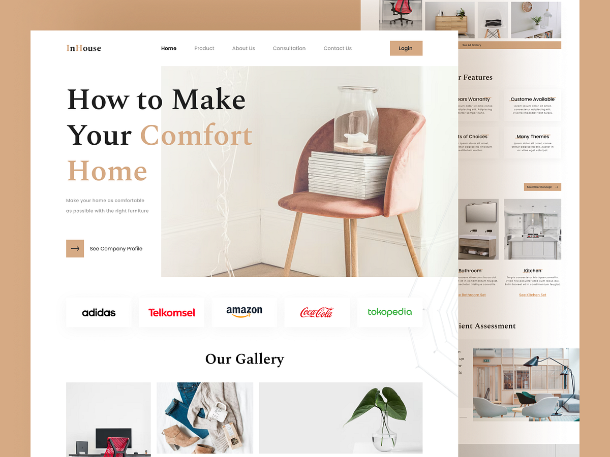 InHouse - Furniture Web Design by Maulism on Dribbble