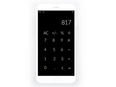 iPhone Calculator app calculator app calculator ui daily 100 challenge dailyui dailyui 004 design iphone iphone 6 minimal minimalism minimalist ui