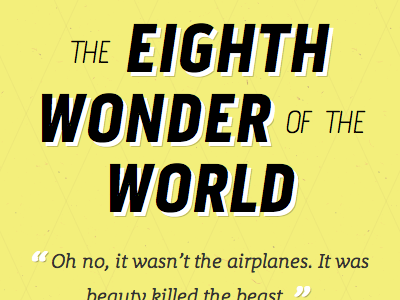 The Eighth Wonder of the World lettering.js ning punch responsive