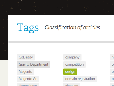 New Buttons with OOCSS button gravity department oocss tags