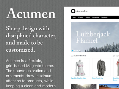 Acumen: Magento Theme acumen magento theme