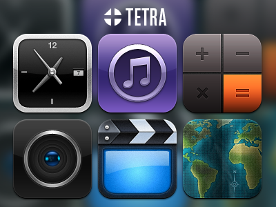 Tetra for iPhone 4 apple design icons iphone tetra theme ui