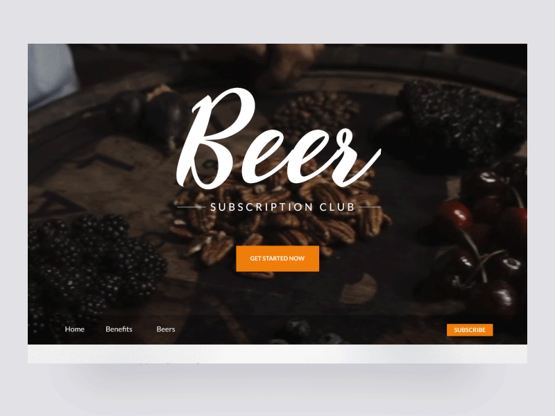 Beer Subscription Club after animation beer effects experience interface user web
