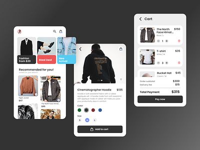 Fashion Store App app design design e commerce app elegant design fashion app fashion shop minimalist store app ui