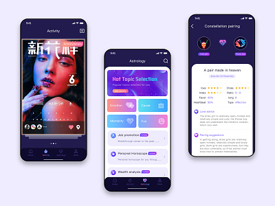 Impression constellation app design ui