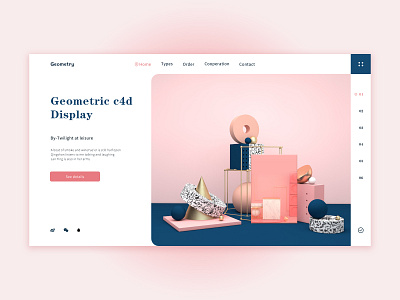 Geometric composition design ui web