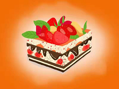 Fun cake illustration
