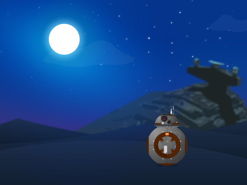 bb-8 minimalist android droid nerd geek vector bb8 star wars