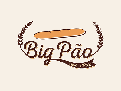 BigPão bakery brand branding bread food icon logo marca