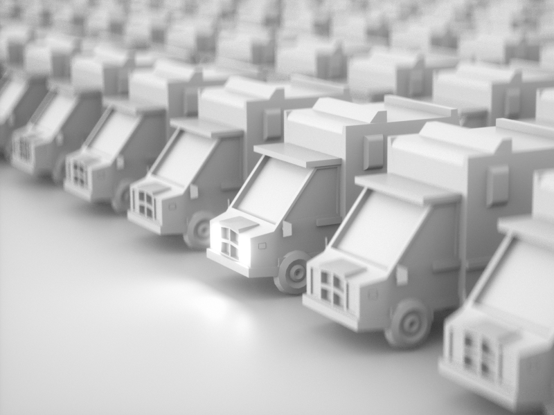 Low Poly truck monocromatic poly mobile c4d black and white 3d low poly truck