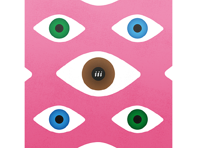 iii - ABC Playlist Project blue brown eye eyeball eyes green illustration pink playlist pupil texture