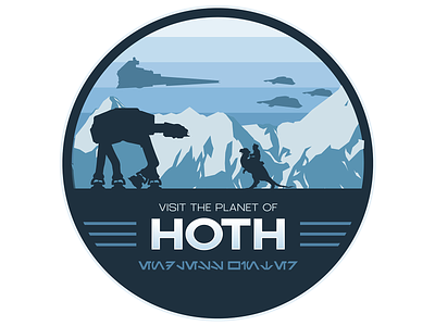 Visit Hoth design illustration star wars vector