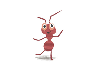 Red Ant not angry 🐜 design digital illustration digitalart draw drawing illustration procreate procreate brushes sketch sketching vector