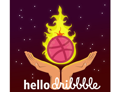 Hello Dribbble! debut debutshot design flat illustration vector