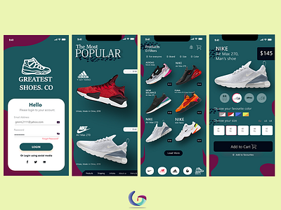 Greatest Shoes. Co Mobile Apps branding design icon illustration logo sneakerhead ui ux vector web website