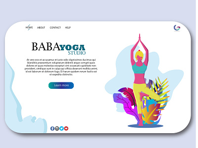 Baba Yoga Studio Landing Page app branding design flat illustration illustration art landing page design landingpage minimal ui uiuxdesign ux vector web website