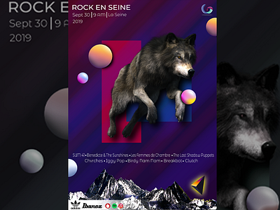 ROCK EN SEINE branding design illustration poster poster art poster design