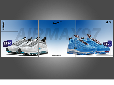 NIKE AIRMAX97 Ads for Instagram advertisement branding design digital marketing digital marketing services icon illustration logo minimal multimedia typography web website