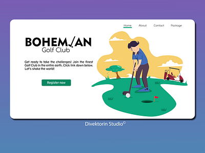 Golf Club Landing Page Concept