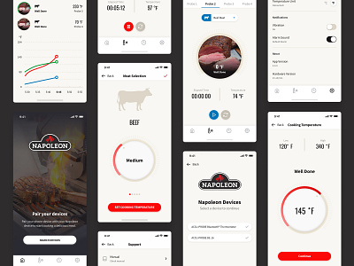 Napoleon App Grill mobile app ui user experience user interface
