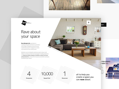 Rave Showroom minimal user interface web design website wordpress