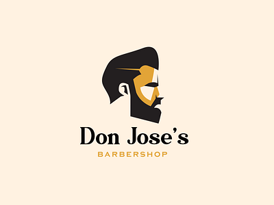 Don Jose's Barbershop Logo 2022 barber barbershop beard beard logo branding graphic design hair illustration logo logo design man typography vector
